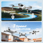 Foldable Drone Built-In LCD Screen on Remote,  L106 GPS Drones with Camera for Adults 4K, Lightweight, under 249G, 2 Batteries, Gray
