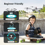 F10-1080P Wifi FPV Drone with 1080P HD Camera, Headless Mode/3D Flips, RC Quadcopter for Beginners Silver White