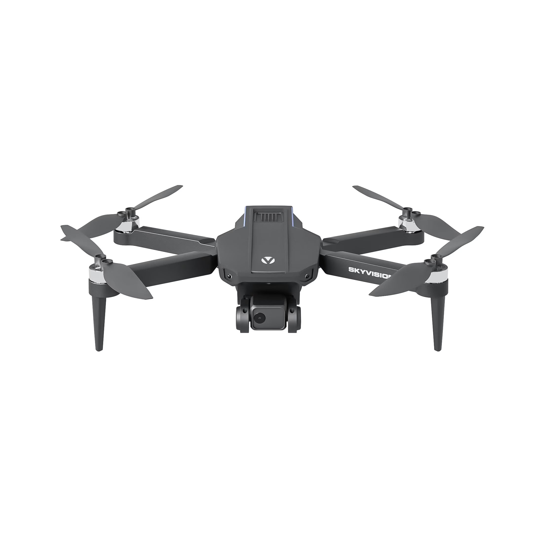 Skyvision 4K Ultra HD GPS Foldable Video Drone with 4.3" Display Controller, Brushless Motors, 1-Axis Gimbal, VR Headset, 17-Minute Flight Time & Travel Carry Case