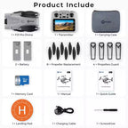 Lumo Pro Mini FPV Drone with Camera, 4.3 In.Screen, Foldable, Brushless Motor, 2-Batteries and Case – Gray