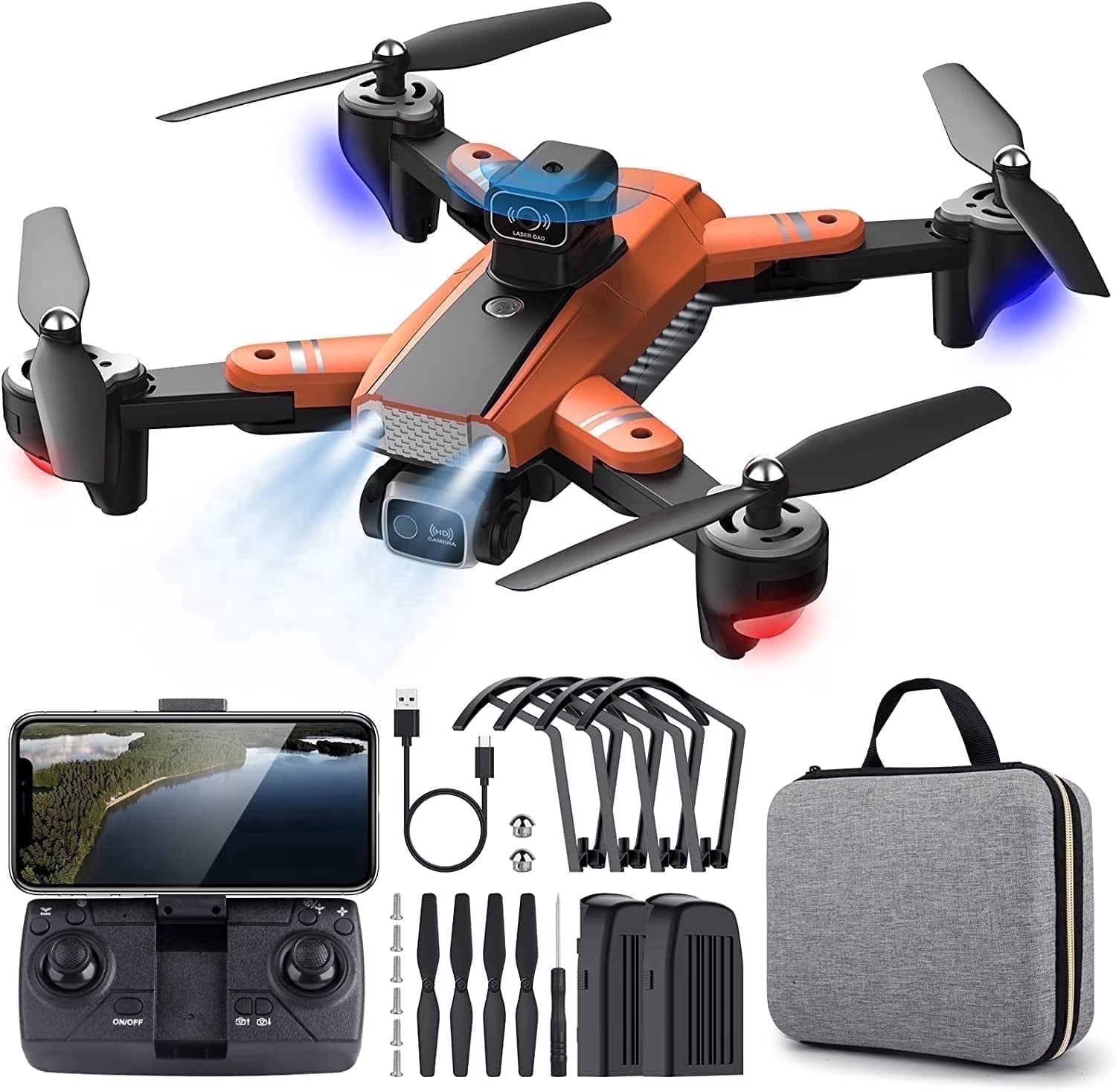 RC Drone with Camera for Kids Adults 4K Quadcopter FPV Video HD Camera Drones for Beginne,Christmas Birthday Gifts