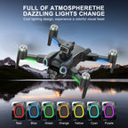Mini Drone for Kids 8-12, CS15 Foldable Drones with HD Camera, Headless Mode, LED Lights, 2 Batteries, Black