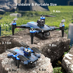 RC Drone with 4K Camera for Adults Kids, Brushless Mini Drone with Headless Mode, RC Quadcopter with Colorful LED Light, 2 Batteries for Beginners