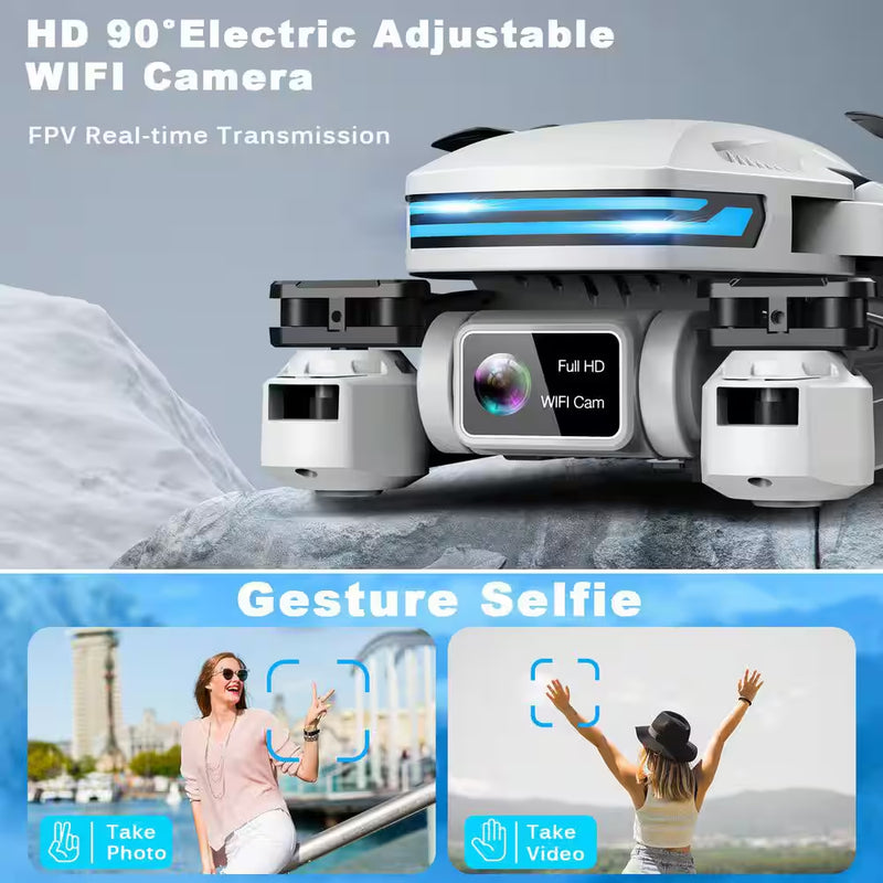 Drone with Camera for Adults HD FPV Drones with Altitude Hold One-Key Take off Voice Control Headless Mode