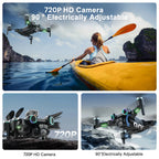 Mini Drone for Kids 8-12, CS15 Foldable Drones with HD Camera, Headless Mode, LED Lights, 2 Batteries, Black