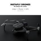 Skyvision 4K Ultra HD GPS Foldable Video Drone with 4.3" Display Controller, Brushless Motors, 1-Axis Gimbal, VR Headset, 17-Minute Flight Time & Travel Carry Case