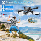 1080P HD Camera FPV Foldable Drone with Altitude Hold 1-Key Take Off/ Landing 3D Flips Headless Mode Speed Adjustment