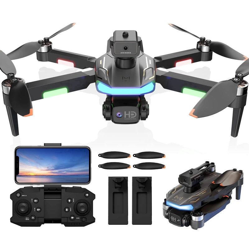 4K HD FPV Camera Drone for Adults Kids, Brushless Motor Foldable RC Drones with Altitude Hold, Headless Mode, Toys Gifts RC Quadcopter for Boys Girls with 2 Batteries