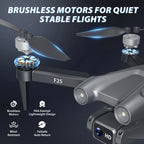 F25 GPS Drone with Camera, Foldable RC Drone with 1080P 4.3 Inch FPV Screen, 16-Min Flight, Black