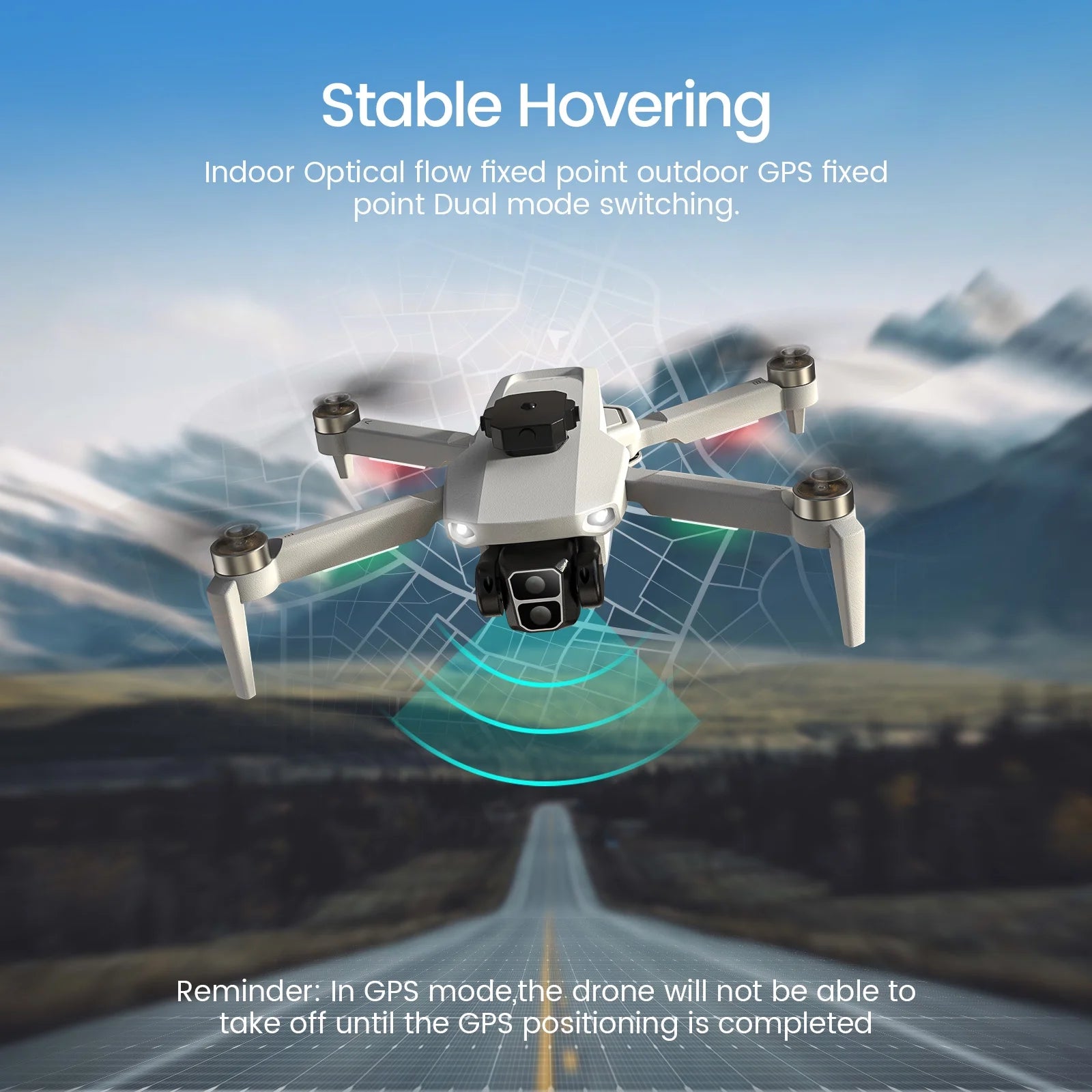 Foldable Drone Built-In LCD Screen on Remote,  L106 GPS Drones with Camera for Adults 4K, Lightweight, under 249G, 2 Batteries, Gray