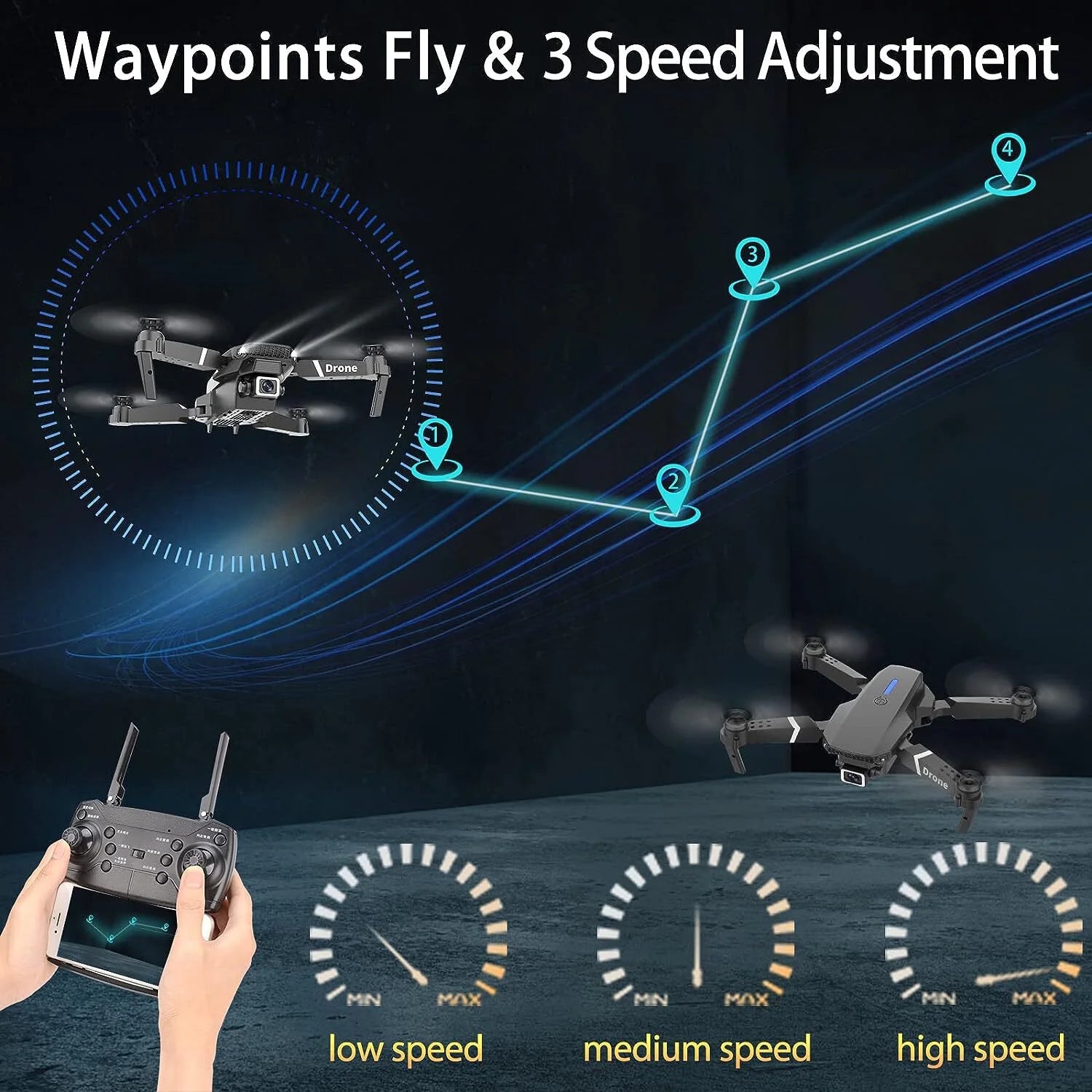 Falcon 4K Drone Pro EXTREME Upgrade with 2 Batteries