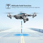 D10 Drone with 1080P Camera, Gravity Control, Altitude Hold, Carrying Case, 2 Batteries, Gray