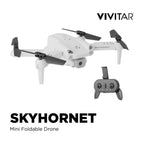 Skyhornet Foldable RC Drone with 720P HD Camera, Wifi FPV Live Video, 3 Speed Modes, Auto Takeoff & Landing, 11 Minutes Flight Time, Remote Control Quadcopter Toy for Kids & Beginners, White