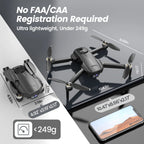Drones with Camera for Adults 4K,  WF31 GPS Foldable Quadcopter for Beginners with Brushless Motor, 2 Batteries for 50 Min Flight Time, Black