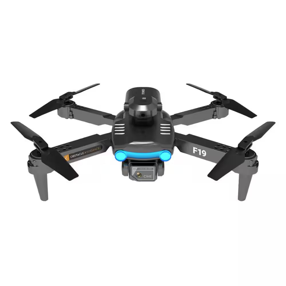 Arvo Foldable Drone with 1080P HD Camera, FPV, Obstacle Avoidance, 2-Batteries, Brushless Motors and LED Lights – Black
