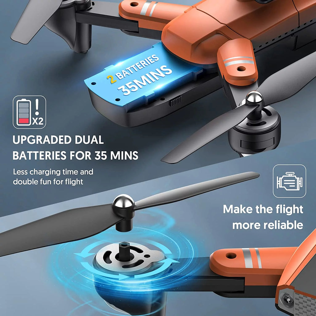RC Drone with Camera for Kids Adults 4K Quadcopter FPV Video HD Camera Drones for Beginne,Christmas Birthday Gifts