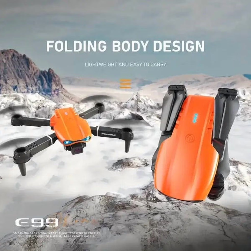 E99 Foldable RC Quadcopter Drone with Camera, Remote Control, 2 Batteries – Easy to Use UAV for Beginners, Perfect Gift for Kids & Men | Indoor & Outdoor