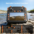 Foldable Drone Built-In LCD Screen on Remote,  L106 GPS Drones with Camera for Adults 4K, Lightweight, under 249G, 2 Batteries, Gray