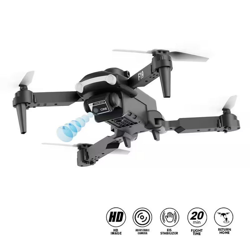Arvo Foldable Drone with 1080P HD Camera, FPV, Obstacle Avoidance, 2-Batteries, Brushless Motors and LED Lights – Black