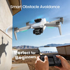 L106 GPS Foldable Drone with 4K UHD Camera for Adults Beginners, Brushless Motor, Outdoor Fun, 2 Batteries, White