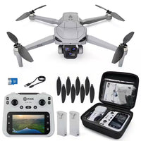 F23 1080P FPV Drone with Camera, GPS Mini RC Quadcopter with 4.5 In. Screen, 46 Min Flight Time Optical Flow Auto Return