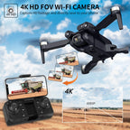 4K FPV Drone with Dual Camera & Brushless Motor, 2 Batteries, Optical Flow, Gesture & Trajectory Control, RC Quadcopter with Carrying Case, Easy to Fly, Great Gift for Beginners,Teens & Adults